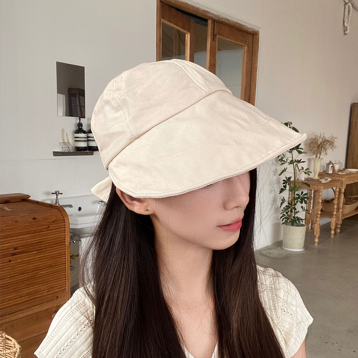 赵露思同款渔夫帽大檐可调节