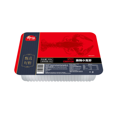 柳伍油爆麻辣蒜蓉小龙虾650g*1盒