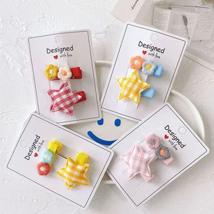 婴幼儿发夹小女孩不伤发宝宝胎毛夹可爱发卡刘海夹子儿童全包布