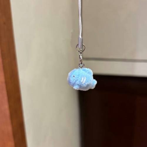 可爱卡通植绒海洋小鱼手机挂件包包挂饰书包装饰挂坠钥匙扣百搭