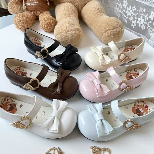 小熊原创优雅玛丽珍鞋低lolita鞋