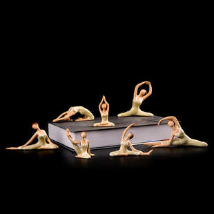 瑜伽小人物摆件装饰品欧式家居桌面摆设送闺蜜礼物瑜伽馆开业礼品