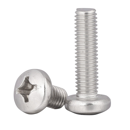 M3M4M5M6M8 201不锈钢十字盘头螺丝 圆头螺钉*6/8/10/12/16/20mm