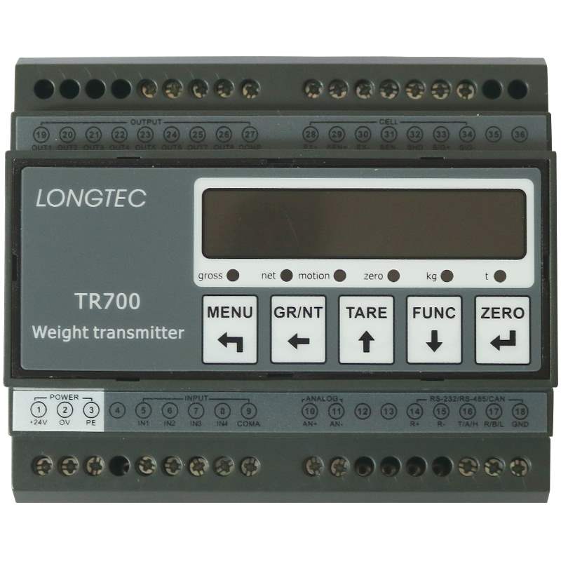 TR700珠海长陆称重变送器0-10V/4-20MA模拟量输出高精变送器