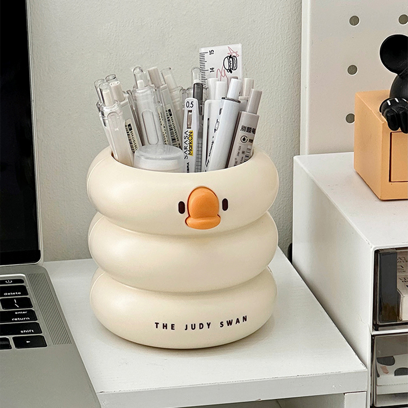 创意可爱笔筒收纳盒学生桌面文具笔桶办公室书桌多功能置物架笔盒