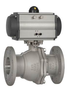 304气动法兰球阀Q641F-16P/C不锈钢铸钢高温蒸汽切断阀门开关DN50