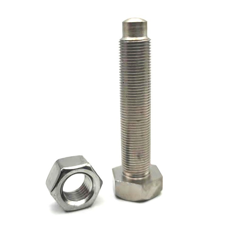定位螺栓STBAS4/5/6/8/10/12-80外六角头 粗牙螺纹凸端R角型PBE06