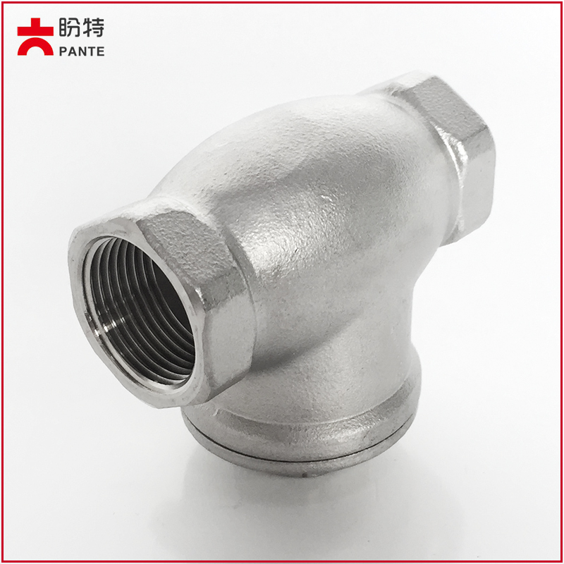 盼特304不锈钢丝扣旋启式止回阀H14W卧式内螺纹逆止阀单向阀新款