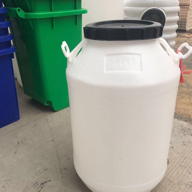 食品级储水桶加厚100L塑料桶100L升200斤水圆形食用花生油桶 酒桶