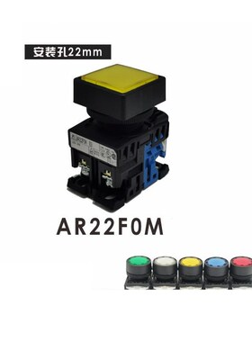 AR22FOM-10E3G AR22F0M-11E4R平头方型带灯按钮富士AR22E0M/EOM