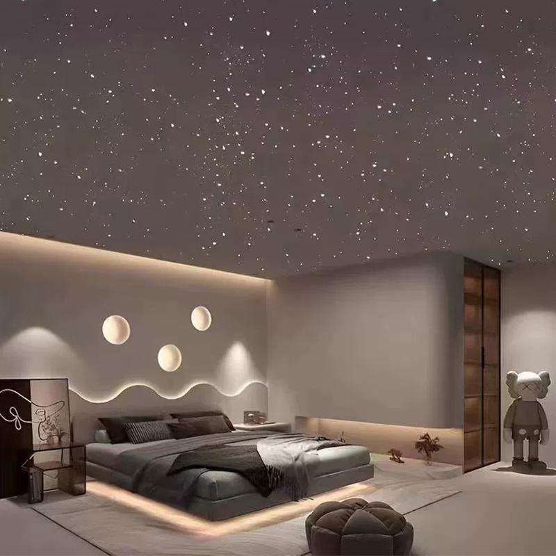 石膏板星空顶满天星室内加装流星天花板顶棚氛围闪烁遥控光纤吊顶