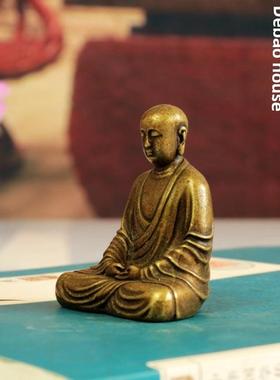 黄铜千里藏佛菩萨雕像袖珍便携佛像千里藏佛菩萨雕像青铜佛像覆古