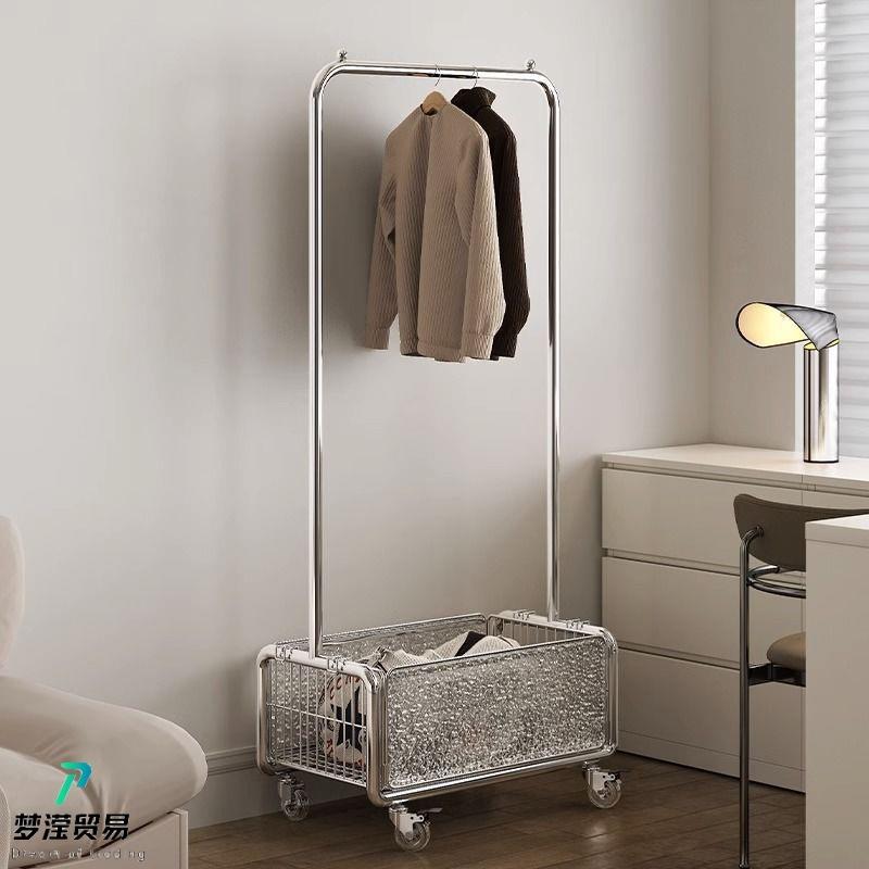 轻奢衣架落地卧室高级转角衣帽架隔夜收纳衣服置物架晾挂衣架移动