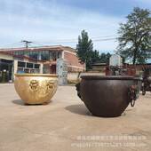 园林紫铜缸精雕手工铸铜大缸1.2米口径铜缸