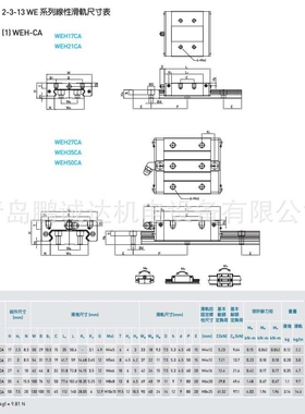 现货供应WEW50CC上银线性导轨滑块 HIWIN宽幅WE导轨