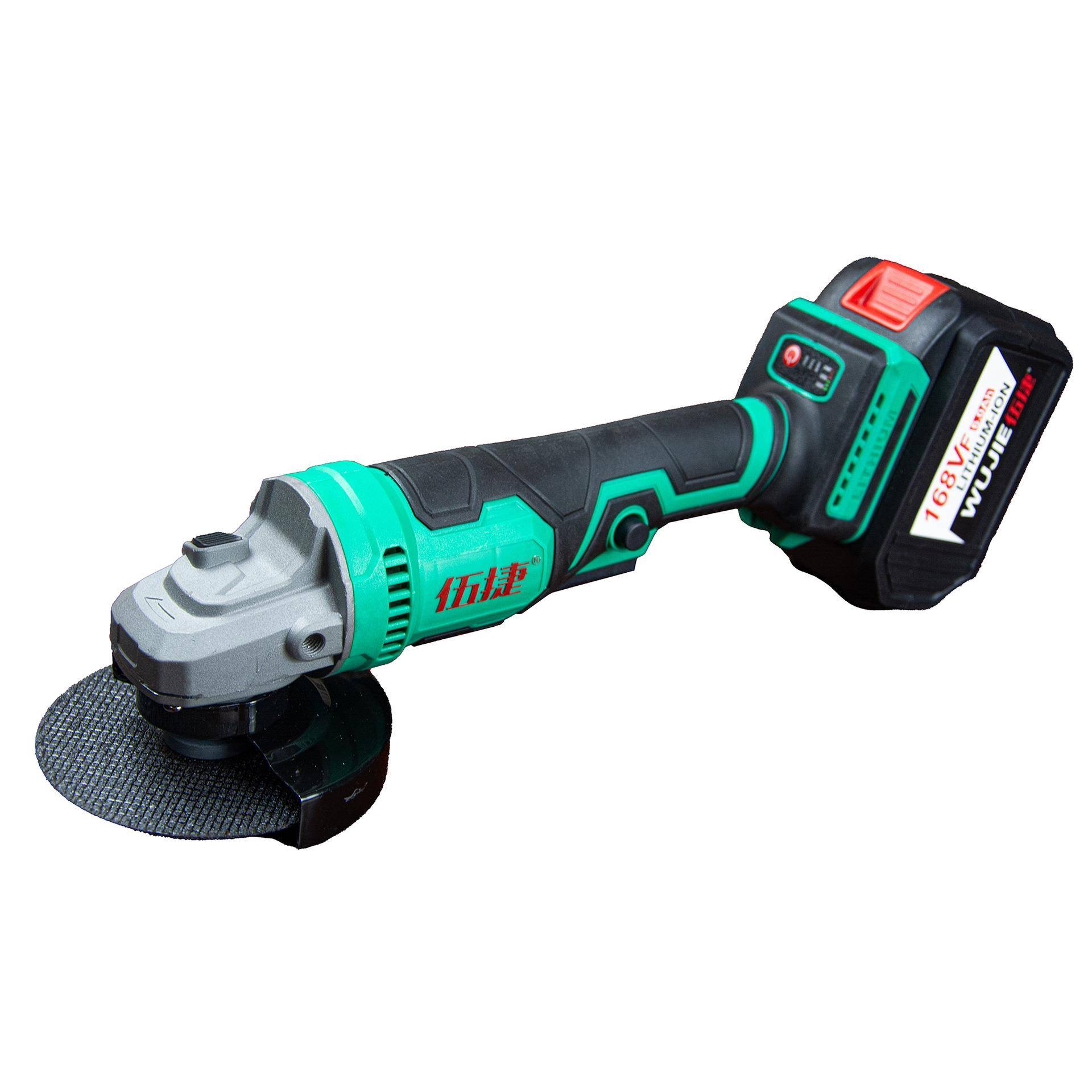 伍捷充电式锂电角磨机抛光打磨机家用电动工具无线打磨机