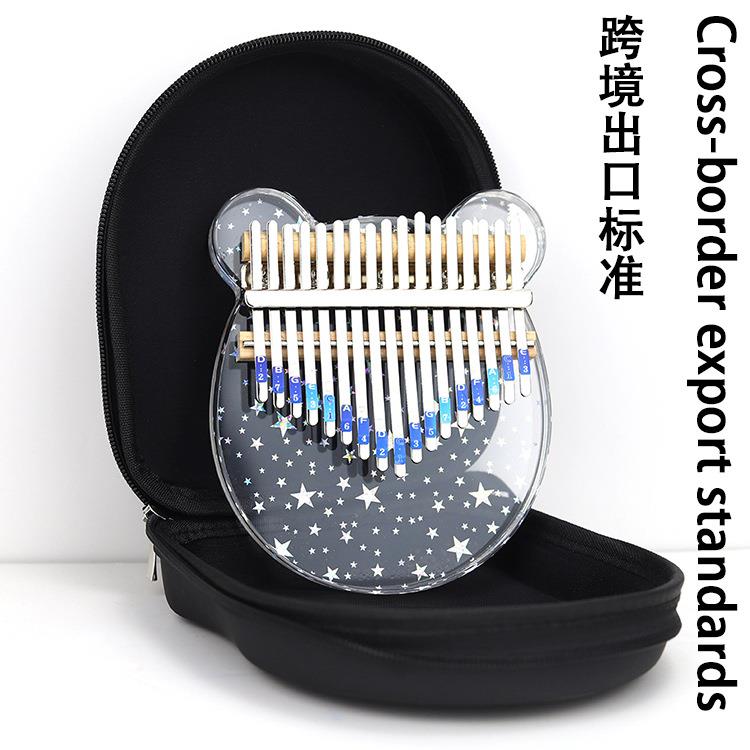 直销17音水晶拇指琴亚克力透明彩虹星空款初学者kalimba