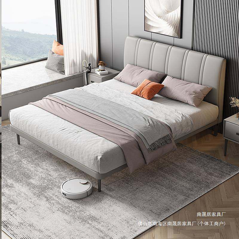 床现代简约主卧轻奢1.8米双人床1.2m木床工厂直销1.5米实木