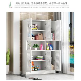 门阳收纳储柜透气百叶物简约家用大容台量衣柜落地杂物置物2022