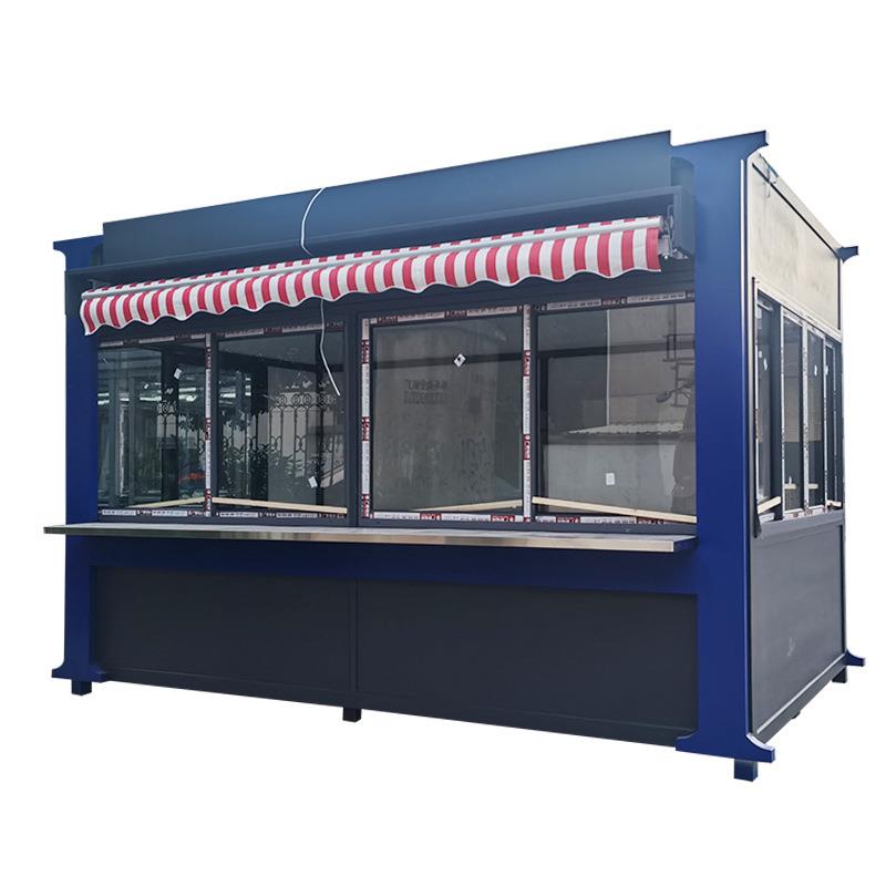 售货亭厂家直销户外售报亭钢结构户外移动服务亭休息亭售卖亭