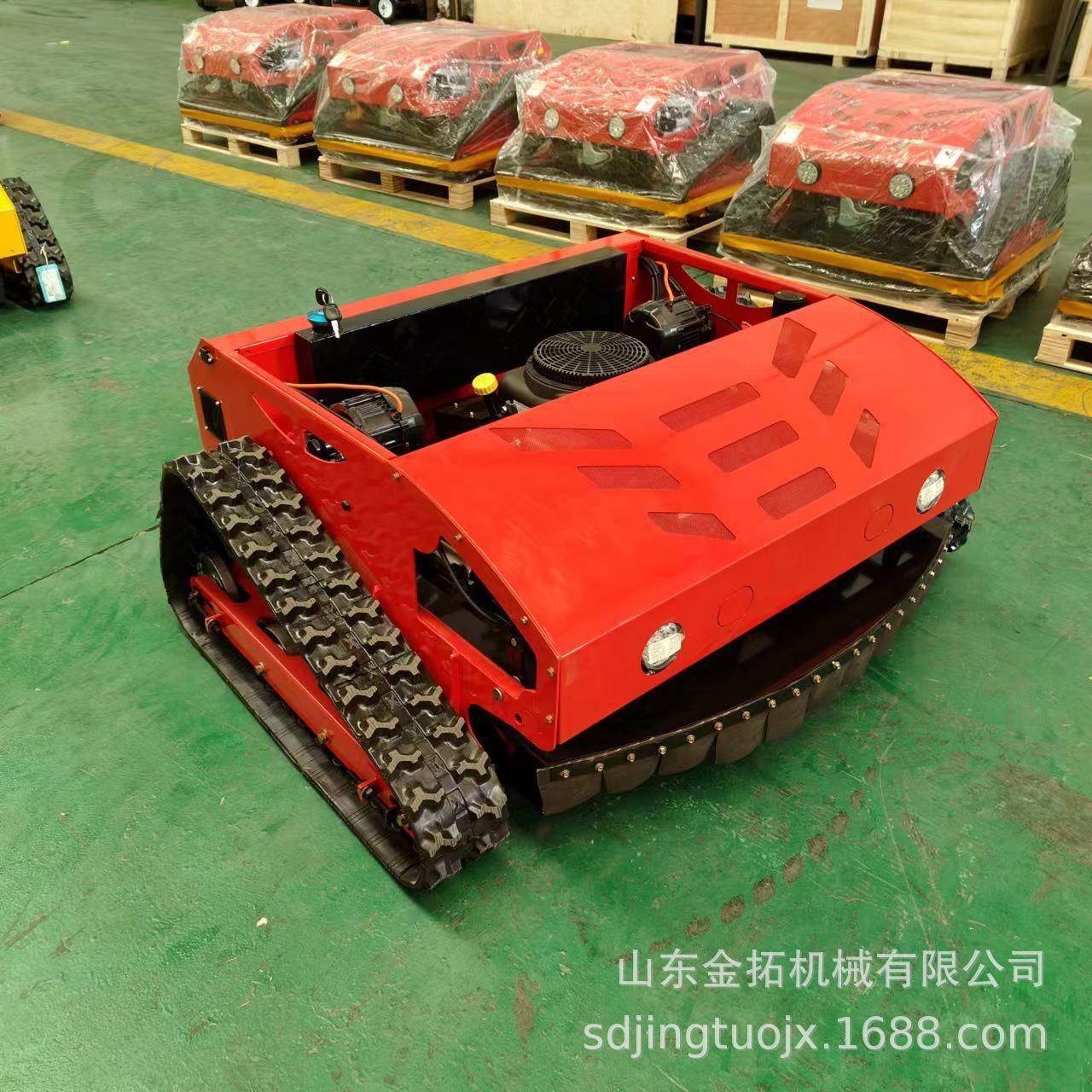 履带遥控割草机厂家无线遥控割草机无刷电机出口16马力遥控割草机