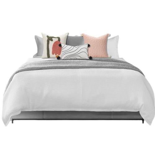 样板间女儿房床品家具展厅可爱公主风床上用品粉色抱枕橙色抱枕