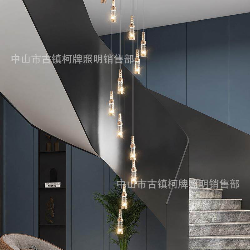 楼梯长吊灯现代简约loft公寓别墅客厅创意个性餐厅旋转复式楼吊灯,畜牧/养殖物资,畜牧/养殖器械,淘宝优惠券,粉丝福利购,淘宝优惠卷