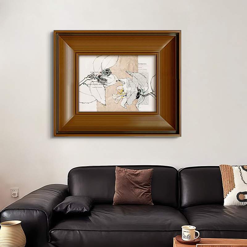 《花瓣书》高级感法式小众艺术装饰画餐厅卧室走廊壁画花卉挂画图片
