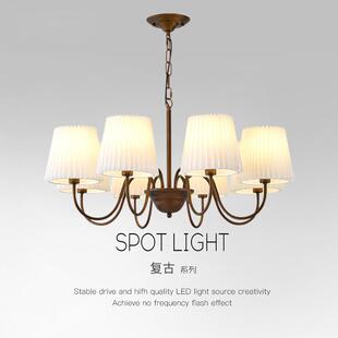 美式复古吊灯客厅饭厅卧室主灯中古风吊灯简约房间书房灯中山灯具