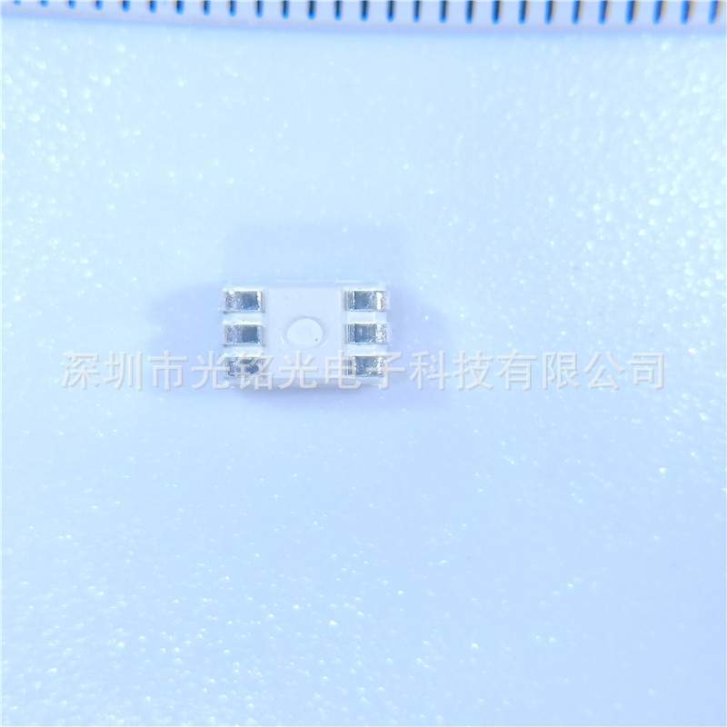 高亮3528RGB全彩 6脚雾状 1210红蓝绿三色七彩贴片发光二极管金线