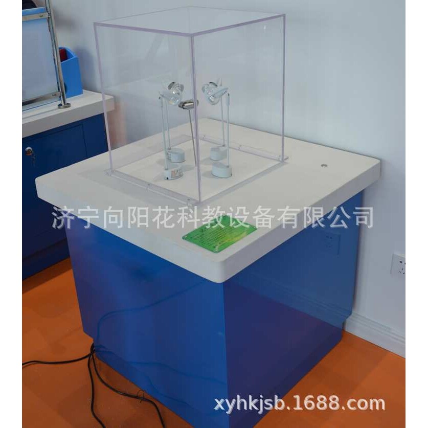 科技馆科普器材展品钣金底座大理石台面记忆合金花开