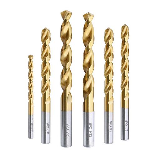 LOBTEX含钴不锈钢直柄麻花钻嘴高钴镀钛钻头高速钢钻咀10.5-20mm