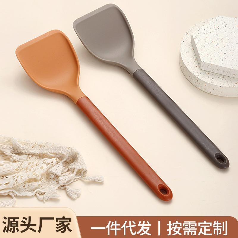 食品级硅胶塑料柄锅铲耐高温食品级炒菜铲子不沾锅专