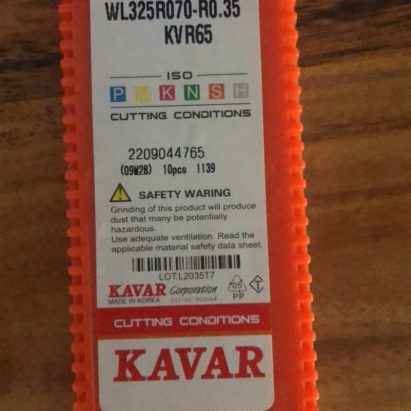 卡瓦洛数控刀片WL325R100-R0.5  KVR65 WL325R070-R0.35  KVR65