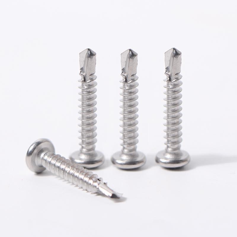 国标410不锈钢十字圆头钻尾螺丝大扁头自攻自钻燕尾螺钉M42M48