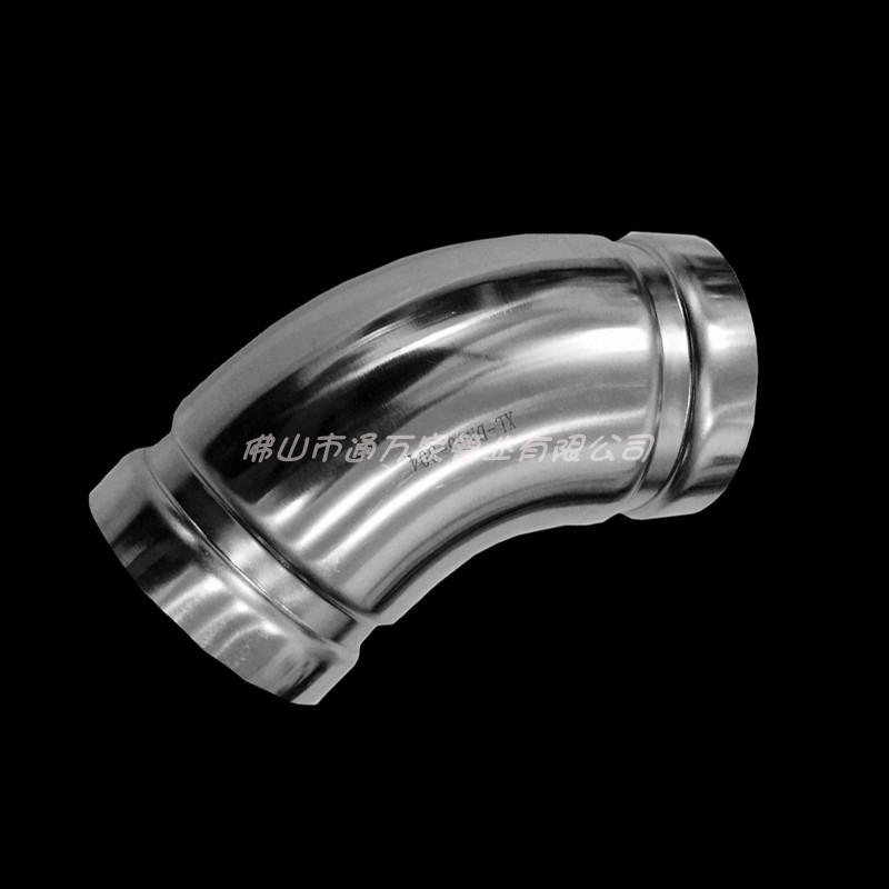 304不锈钢沟槽式45°等径弯头卡箍给排水消防管件弯管水管接头