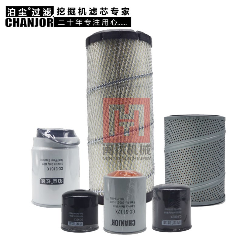 适配小松PC608空气滤芯机油滤芯柴油滤芯液压进回油水滤芯挖掘机
