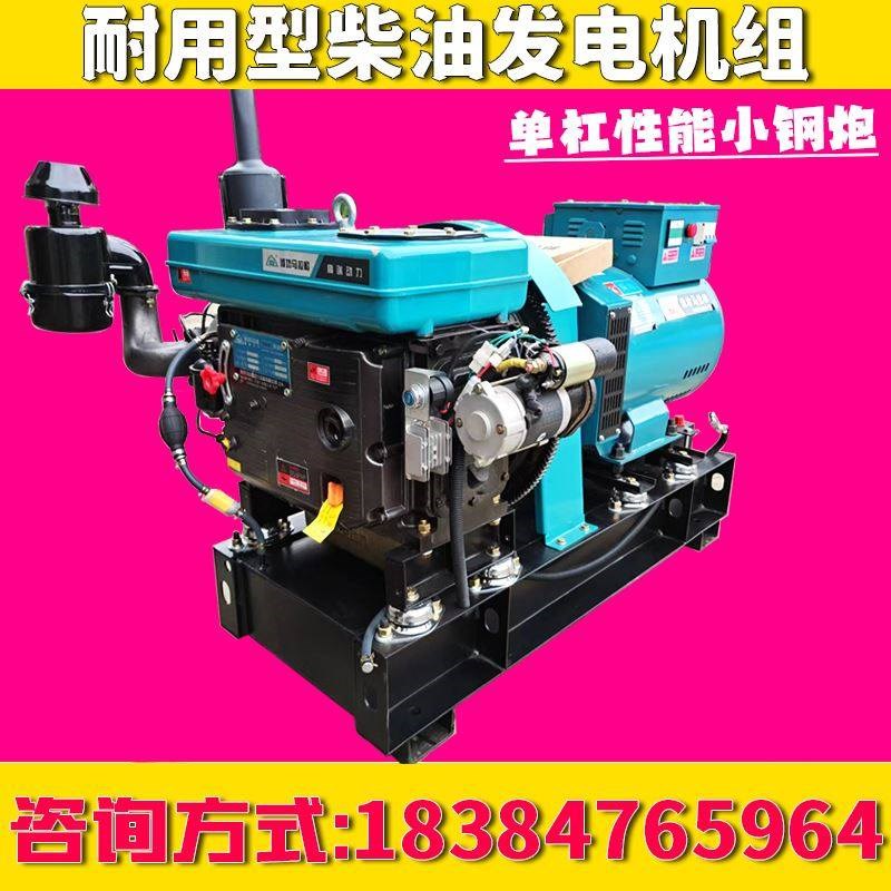 柴油发电机组小型家用直连直联水冷单缸三相380V发电机组备用发电