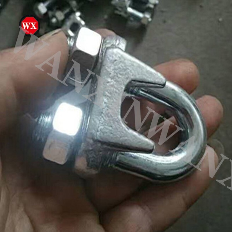 包邮国标镀锌U型钢丝绳猫爪重型卡头固定卡扣U型扎头线卡子卡头