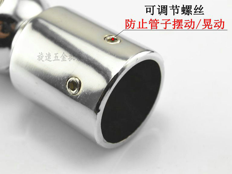 淋浴房不锈钢圆管连接件玻璃门拉杆固定杆活动头接头浴室转角万向