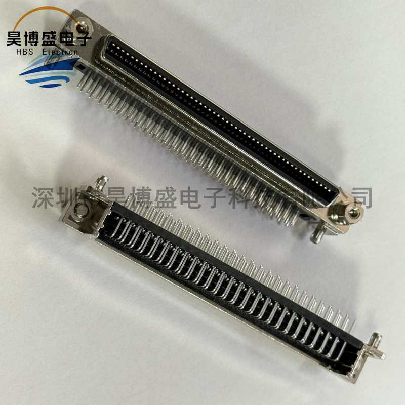 DX10BM-100S(50) Hirose SCSI 100P槽式 弯母 90度 银脚 现货供应