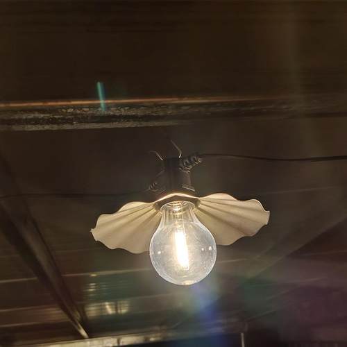 工业风格民宿铁艺灯串花园圆形古典灯泡户外庭院防水装饰灯IP44