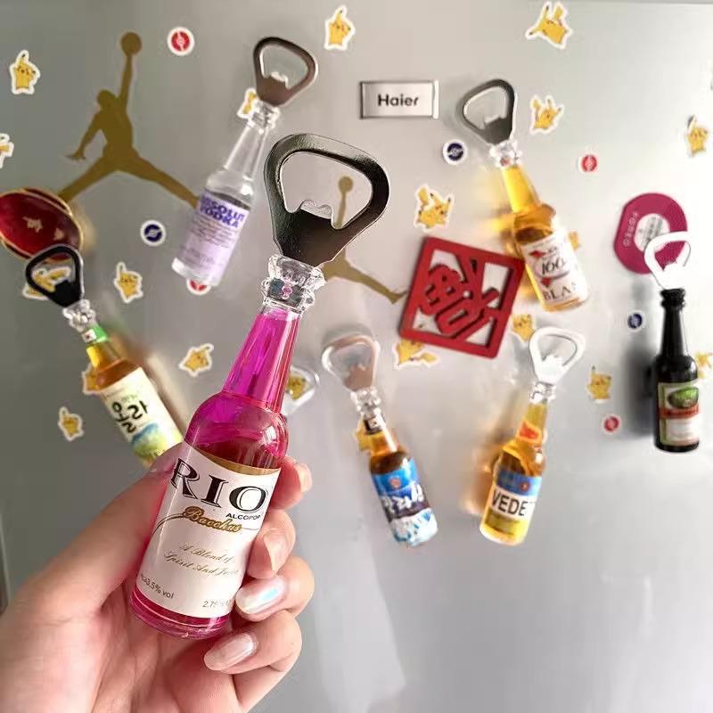 家用啤酒起瓶器趣味冰箱贴磁吸式网红同款冰箱磁吸开瓶器个性装饰