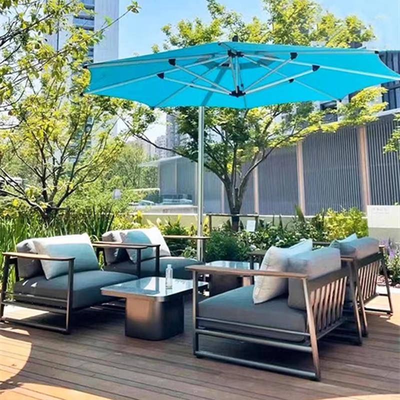 户外沙发不锈钢庭院露台酒店防水晒别墅休闲外露室外北欧家具组合