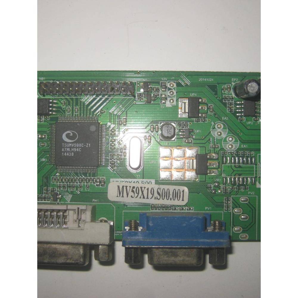 拆机梦想家MJ327显示器驱动板主板 MV59X19.S00.001 屏 TH320L438