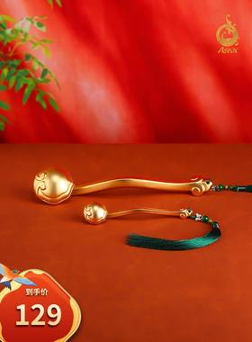 5ZV7铜摆件如意手把件铜工艺品书房桌面中式饰品祝寿