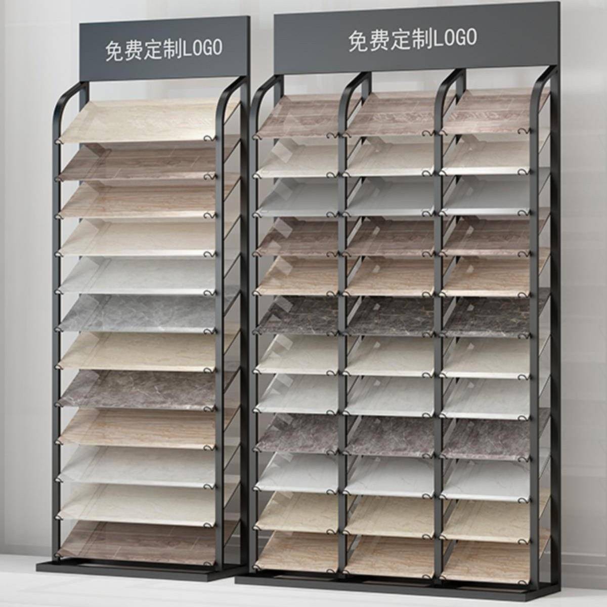 瓷砖样品展示架立式橱柜门板展示柜色板卡架子铝扣板架300600