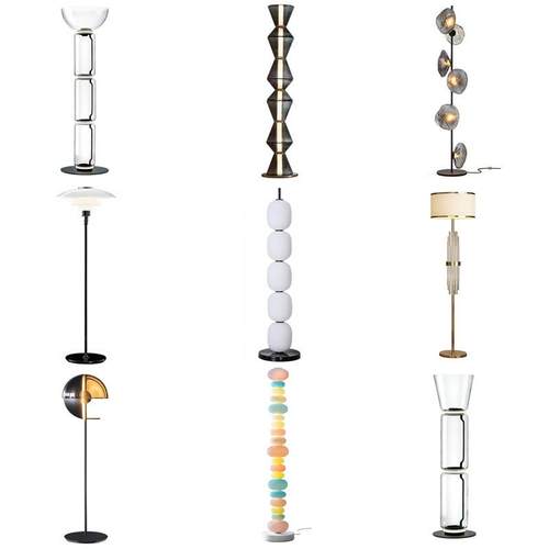 后现代设计感轻奢客厅落地灯复古极简艺术样板房中古卧室床头台灯