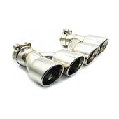 适用于宝马新5系G30G38525530540改装 双边四出排气M5不锈钢黑尾喉