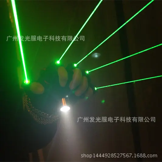 led发光手套激光掌心灯表演道具一件镭射激光夜店酒吧直